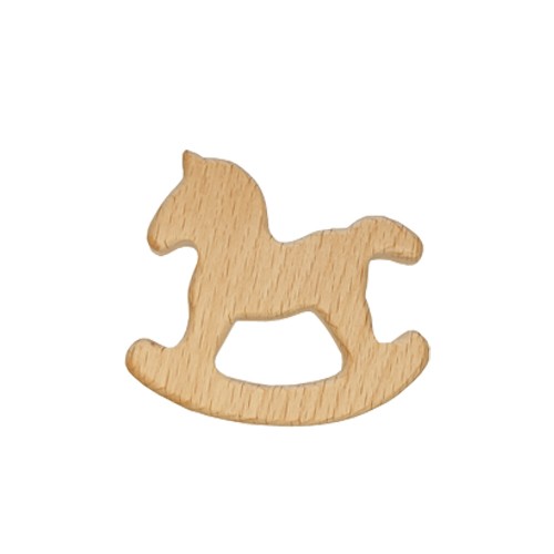 Mordedor de madera en forma de caballo