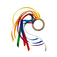 Anilla con cintas de colores