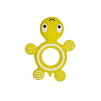 Mordedor de silicona orgánica tortuga amarillo