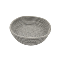 Cesta cuerda algodón gris