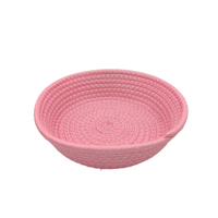 Cesta cuerda algodón rosa
