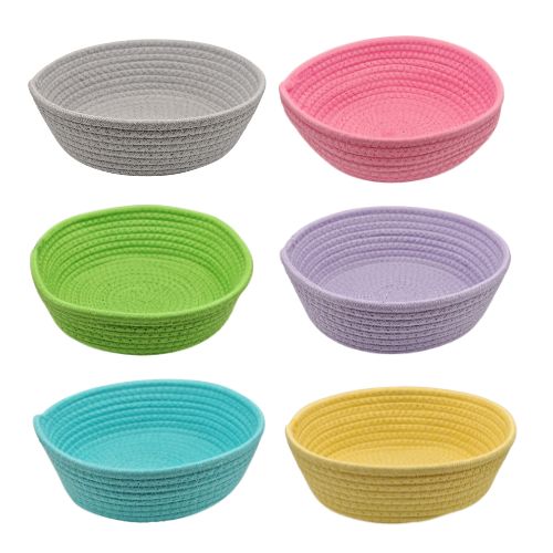 Cesta de cuerda de algodón
