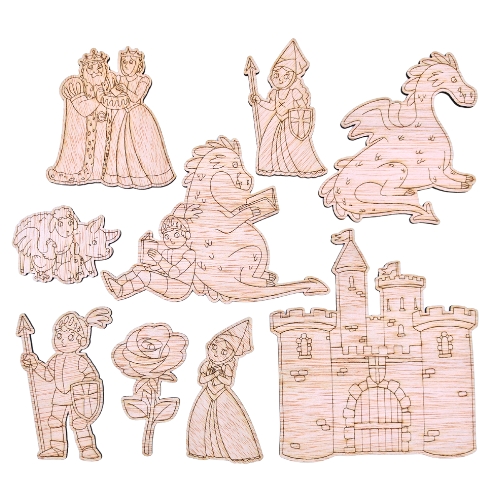 Personajes de la leyenda de Sant Jordi para colorear