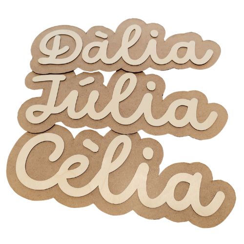 Nombre decorativo de madera personalizado